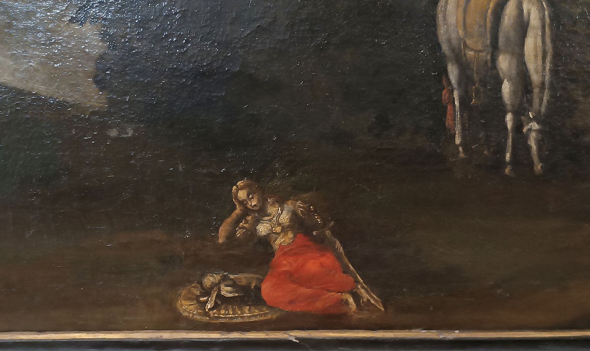 Late 17th Century Landscape And Figure Painting-photo-3