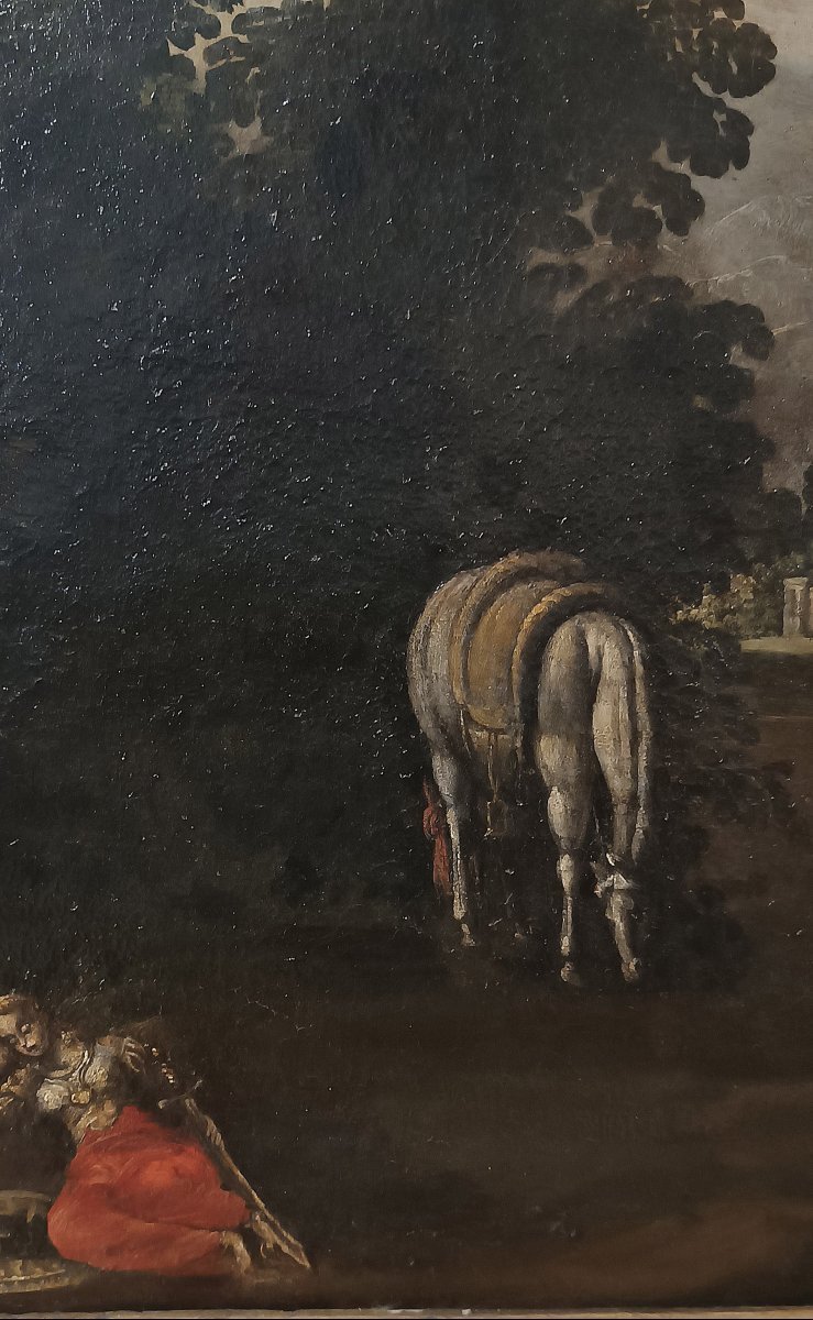 Late 17th Century Landscape And Figure Painting-photo-4