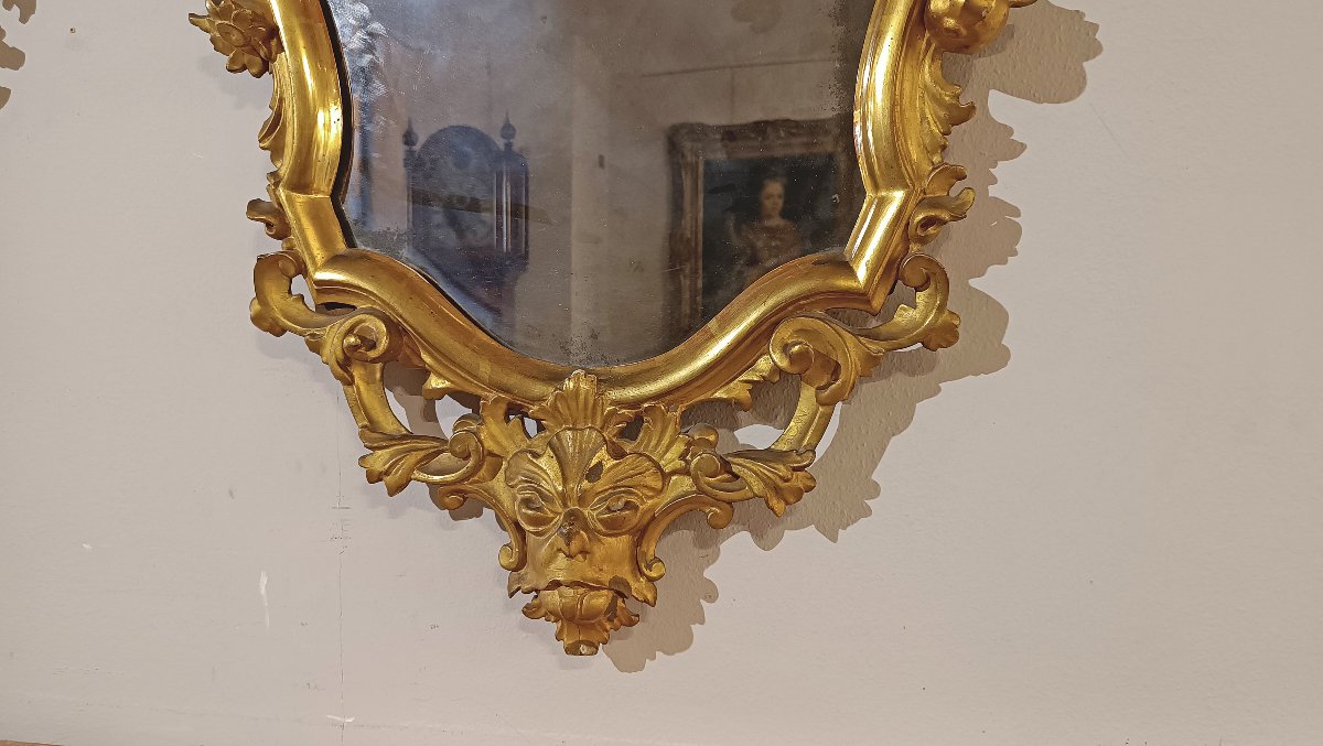PAIRE DE MIROIRS LOUIS XV MILIEU DU 18ème SIÈCLE-photo-3
