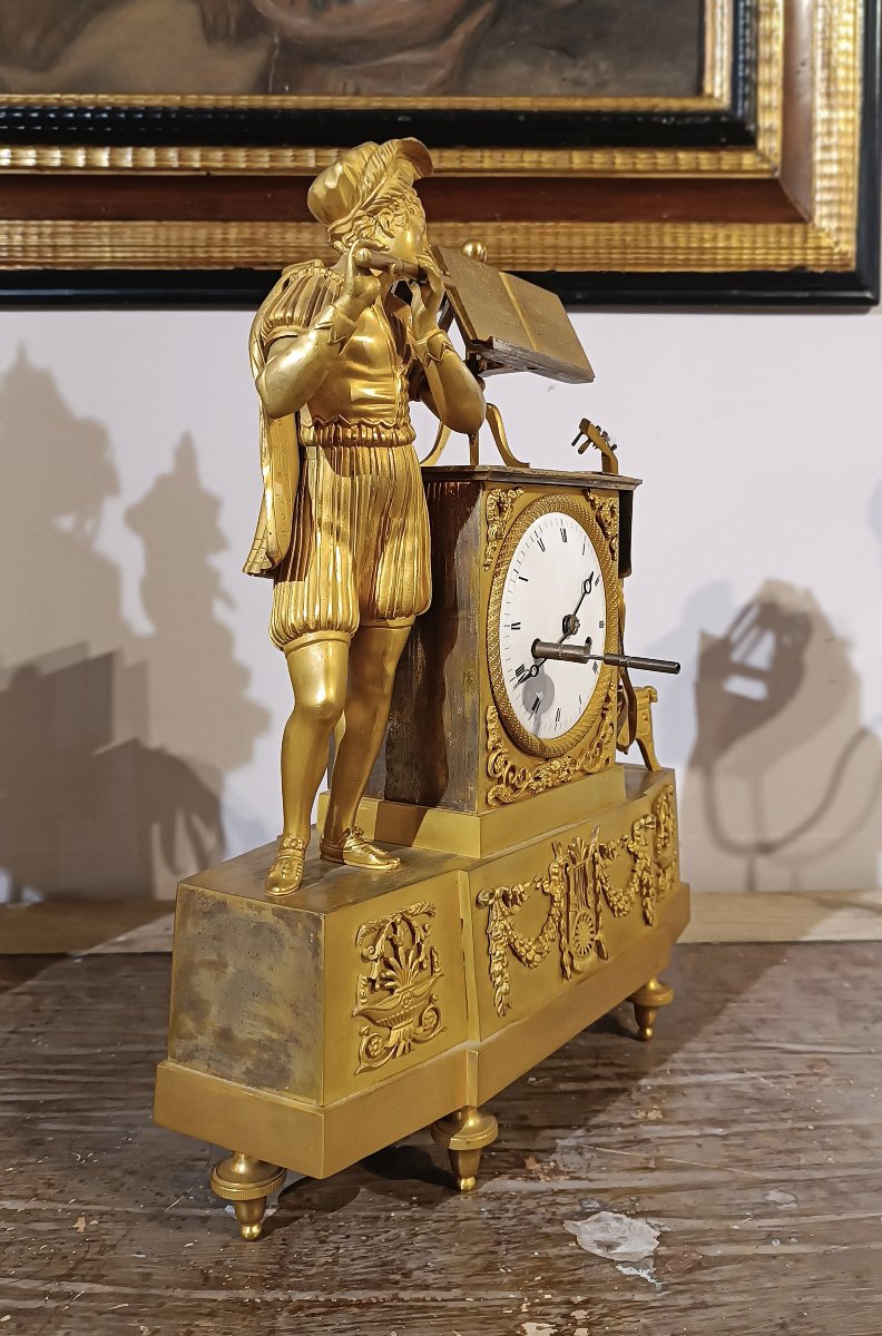 Late 18th Century Gilded Neoclassical Clock-photo-2