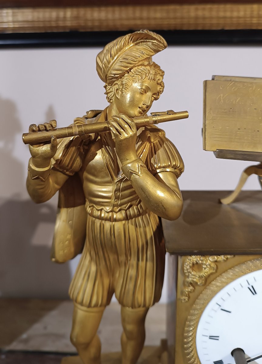 Late 18th Century Gilded Neoclassical Clock-photo-2