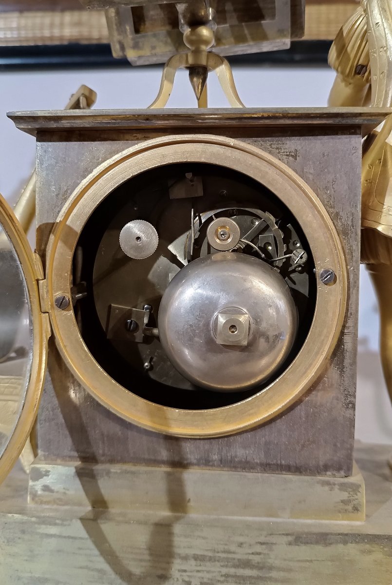 Late 18th Century Gilded Neoclassical Clock-photo-6