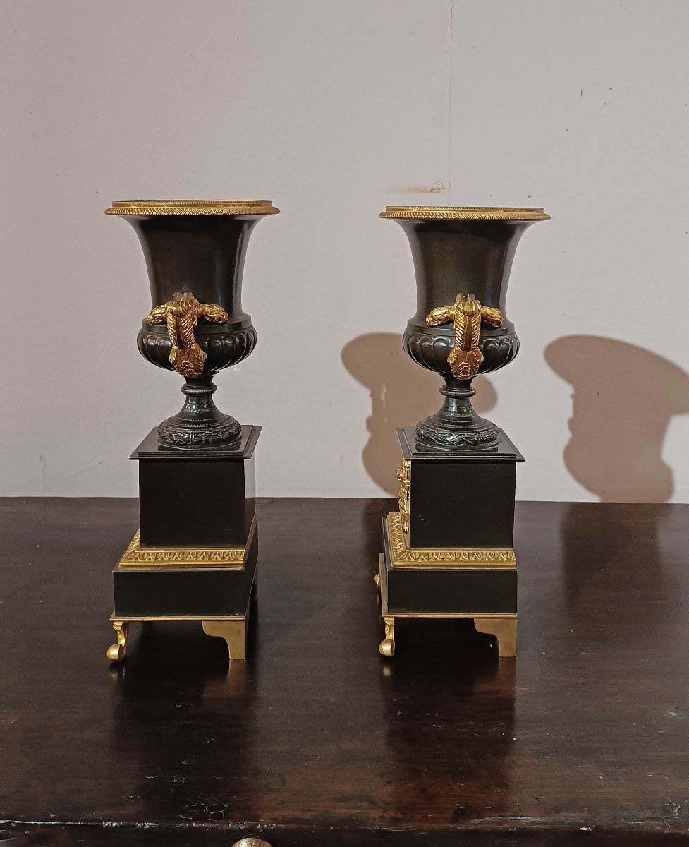 First Half Of The 19th Century Pair Of Charles X Vases-photo-4
