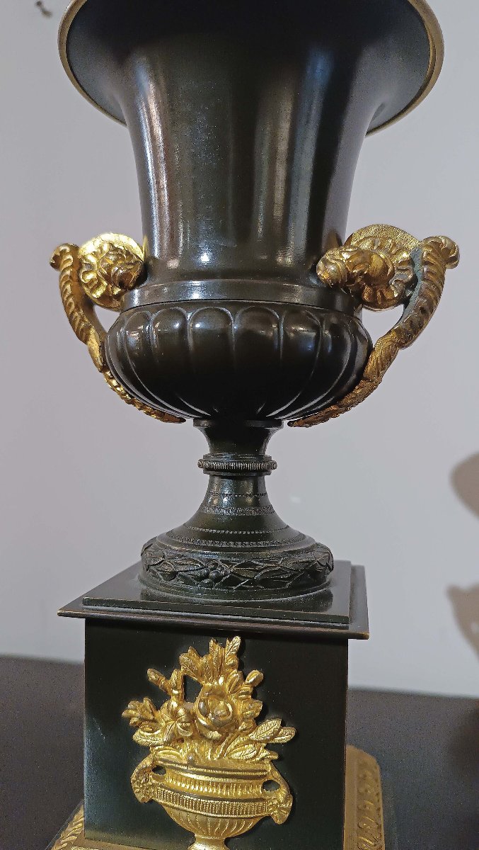First Half Of The 19th Century Pair Of Charles X Vases-photo-4