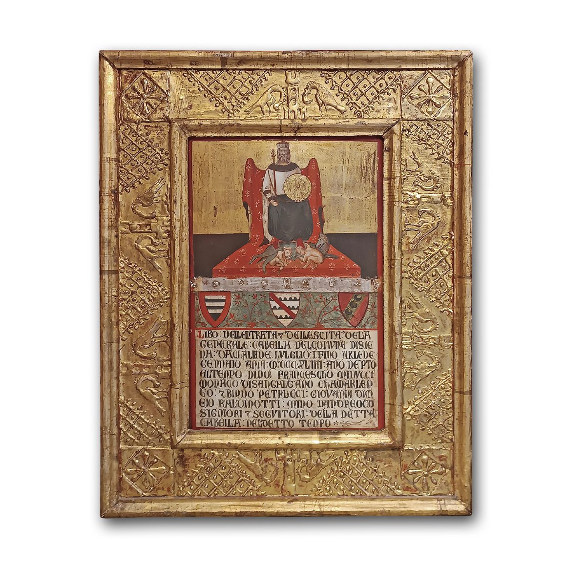 Late 19th Century Biccherna Panel By Icilio Federico Joni 