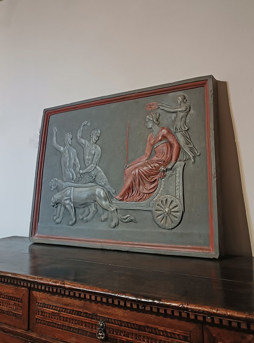 18th Century Stucco Bas-relief With The Triumph Of Ariadne-photo-3