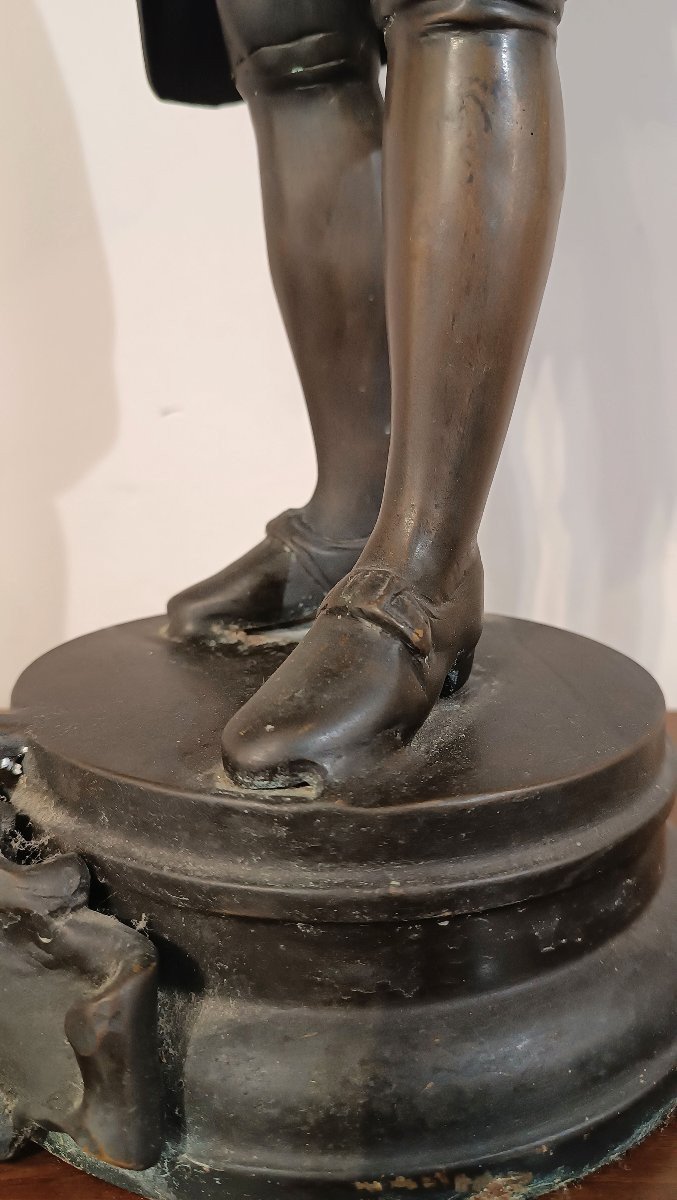 Late 19th Century Bronze Sculpture Portrait Of Mozart -photo-4