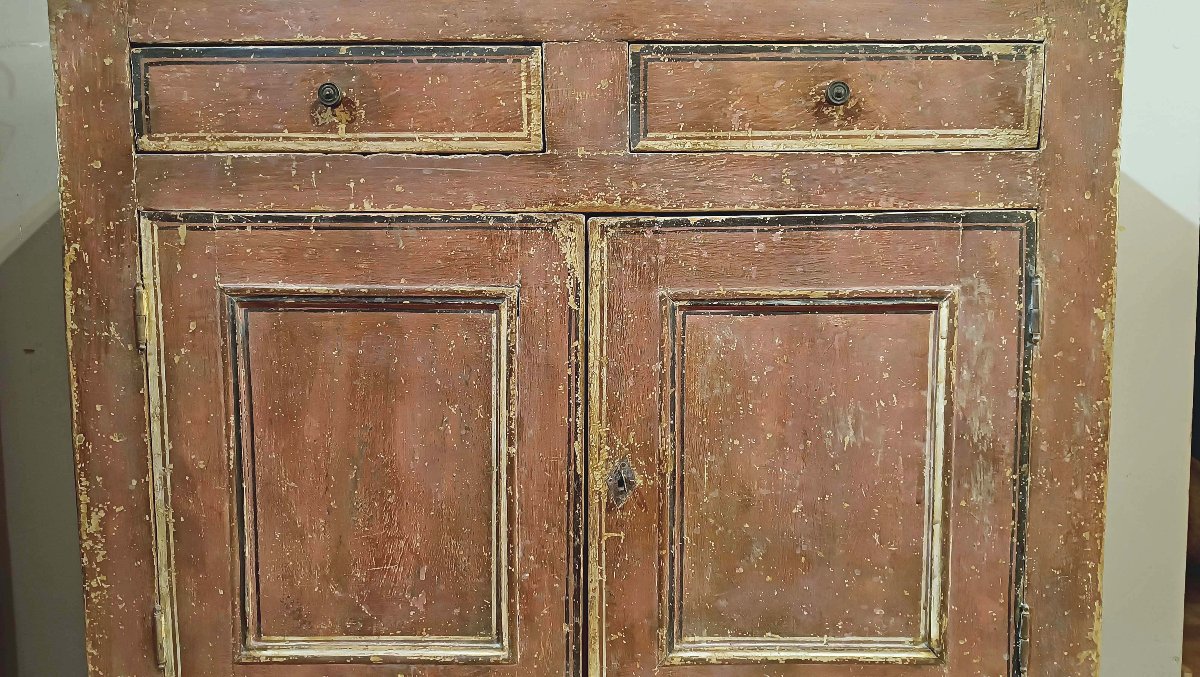 Late 18th Century Painted Neoclassical Sideboard-photo-1