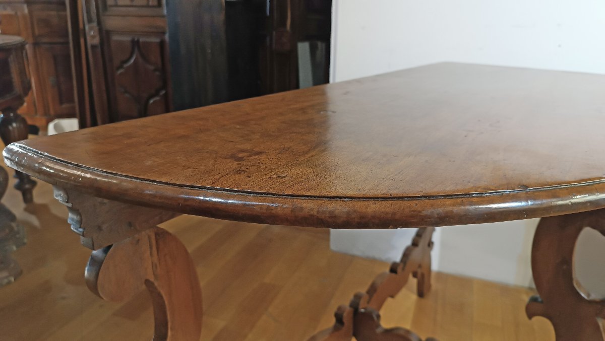 Late 17th Century Pair Of Louis XIV Walnut Console Tables-photo-4