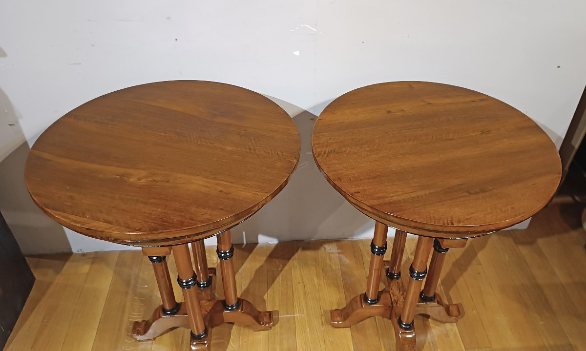 First Half Of The 19th Century Pair Of Charles X Tables-photo-3