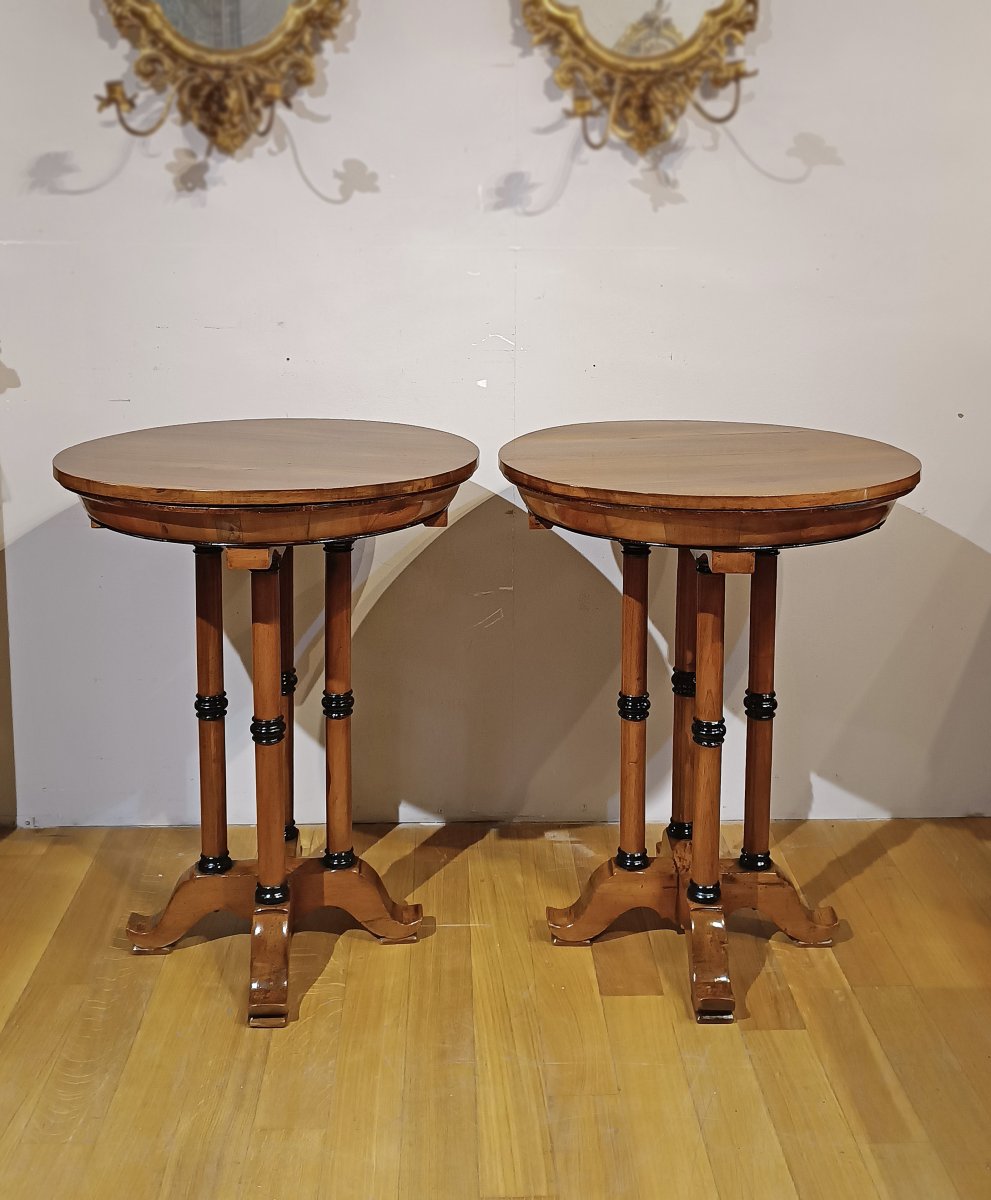 First Half Of The 19th Century Pair Of Charles X Tables-photo-4