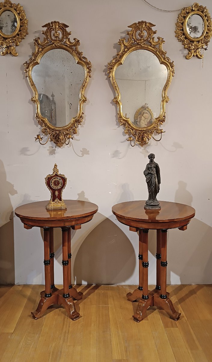 First Half Of The 19th Century Pair Of Charles X Tables-photo-6