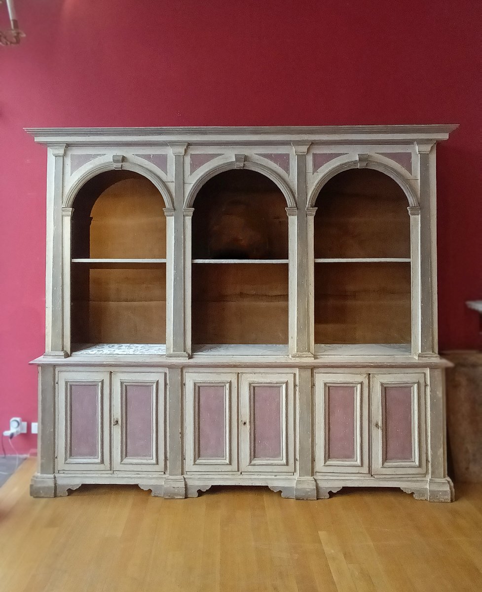 Late 18th-early 19th Century Painted Neoclassical Bookcase-photo-2
