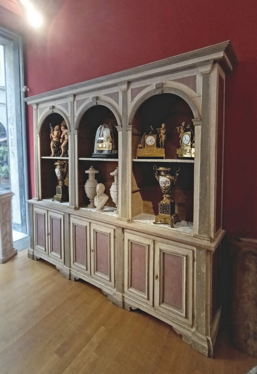 Late 18th-early 19th Century Painted Neoclassical Bookcase-photo-3