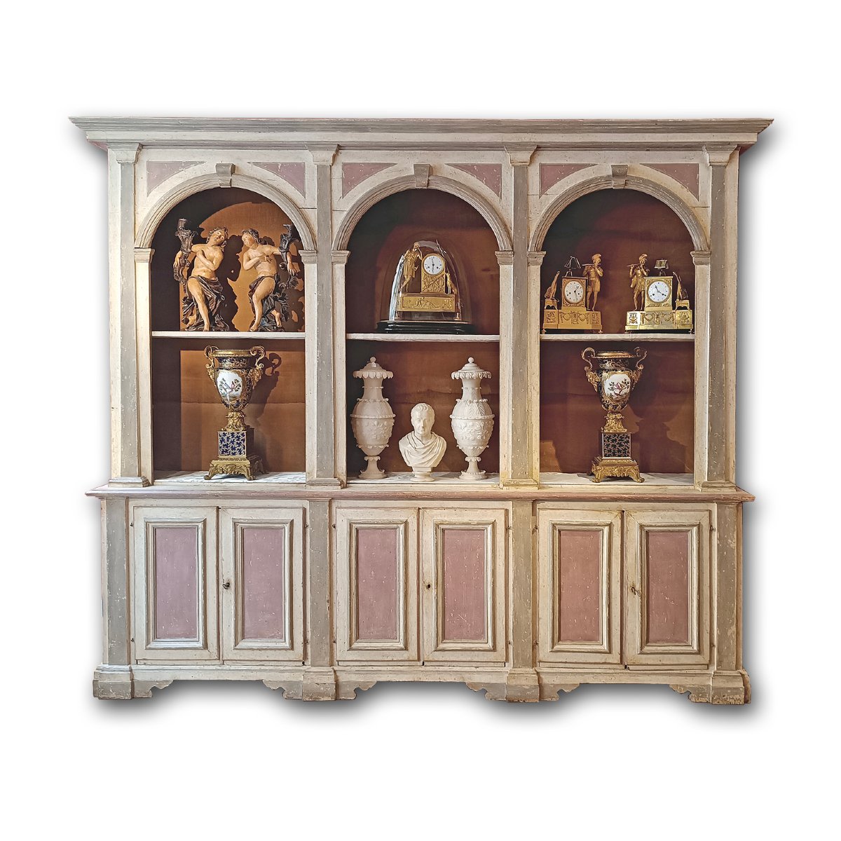 Late 18th-early 19th Century Painted Neoclassical Bookcase