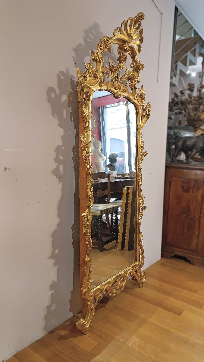 Mid-18th Century Louis XV Gilded Mirror -photo-2
