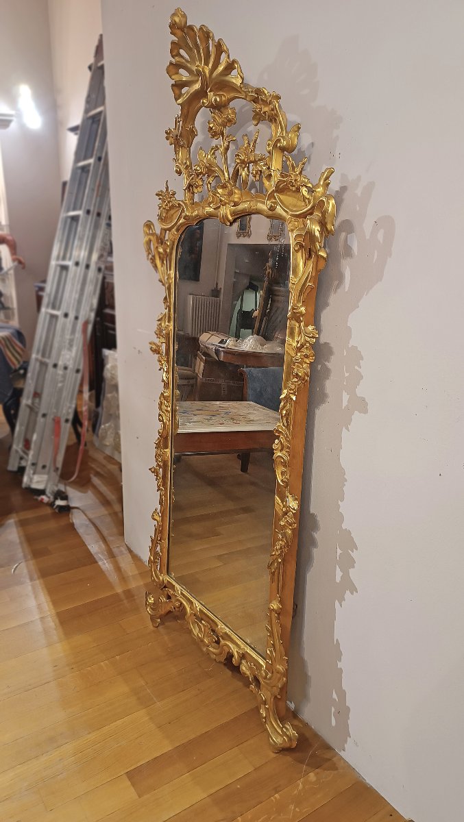 Mid-18th Century Louis XV Gilded Mirror -photo-3