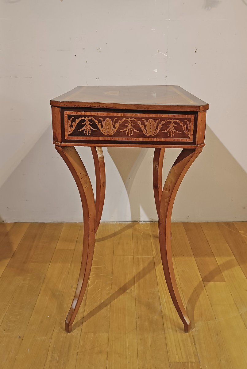 Late 18th Century Directory Style Coffee Table With Inlays-photo-3