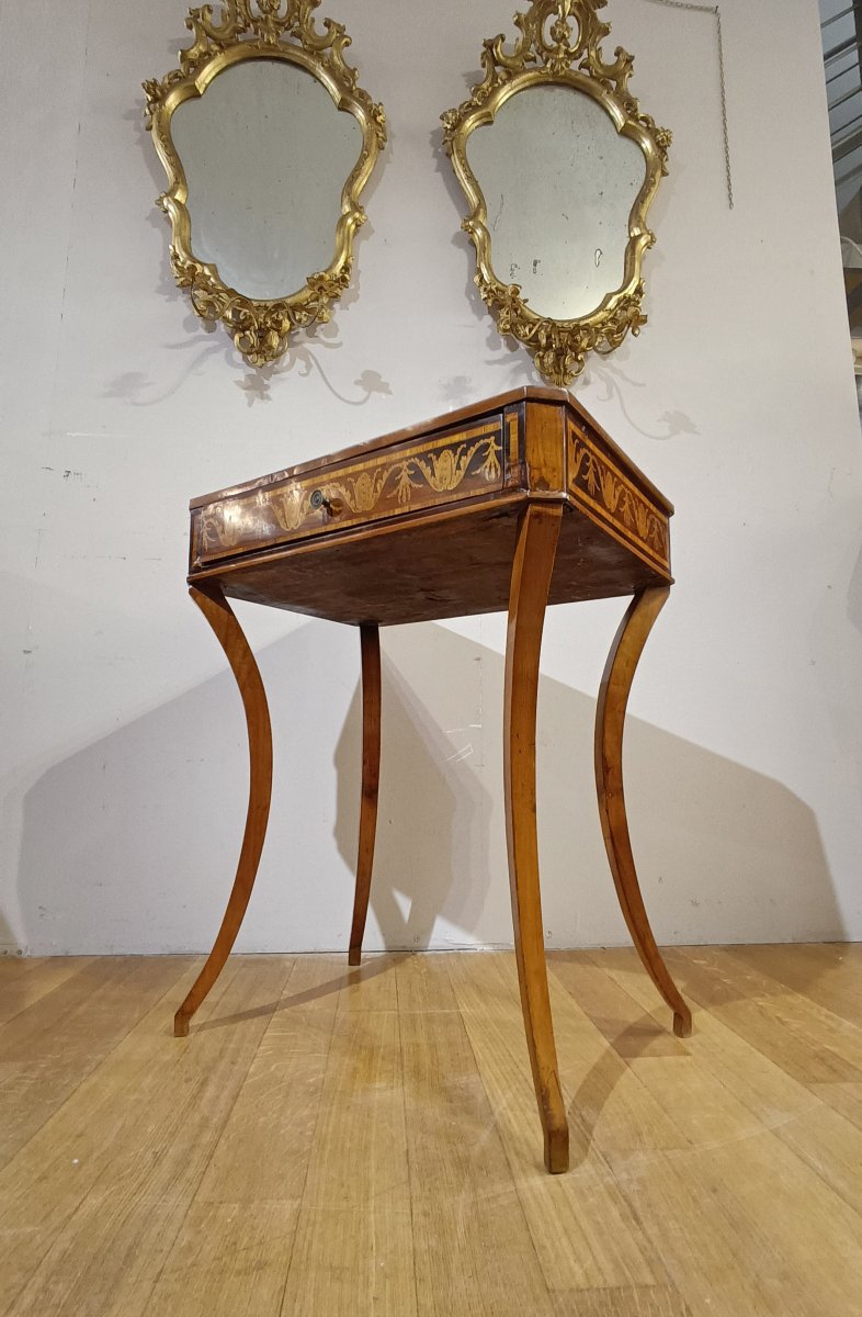 Late 18th Century Directory Style Coffee Table With Inlays-photo-7