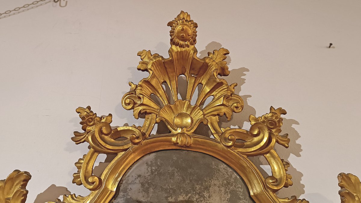 PAIRE DE MIROIRS LOUIS XV MILIEU DU 18ème SIÈCLE-photo-1