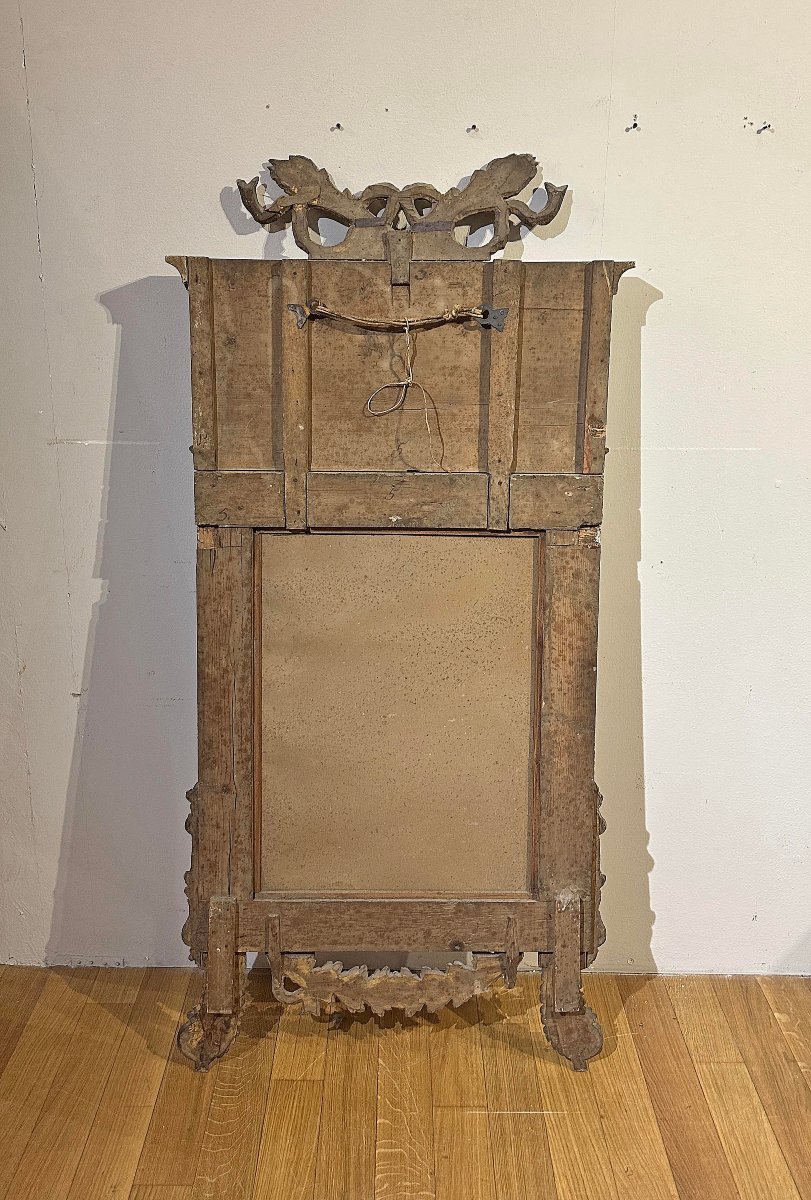 Second Half Of The 18th Century Painted And Gilded Neoclassical Mirror-photo-6