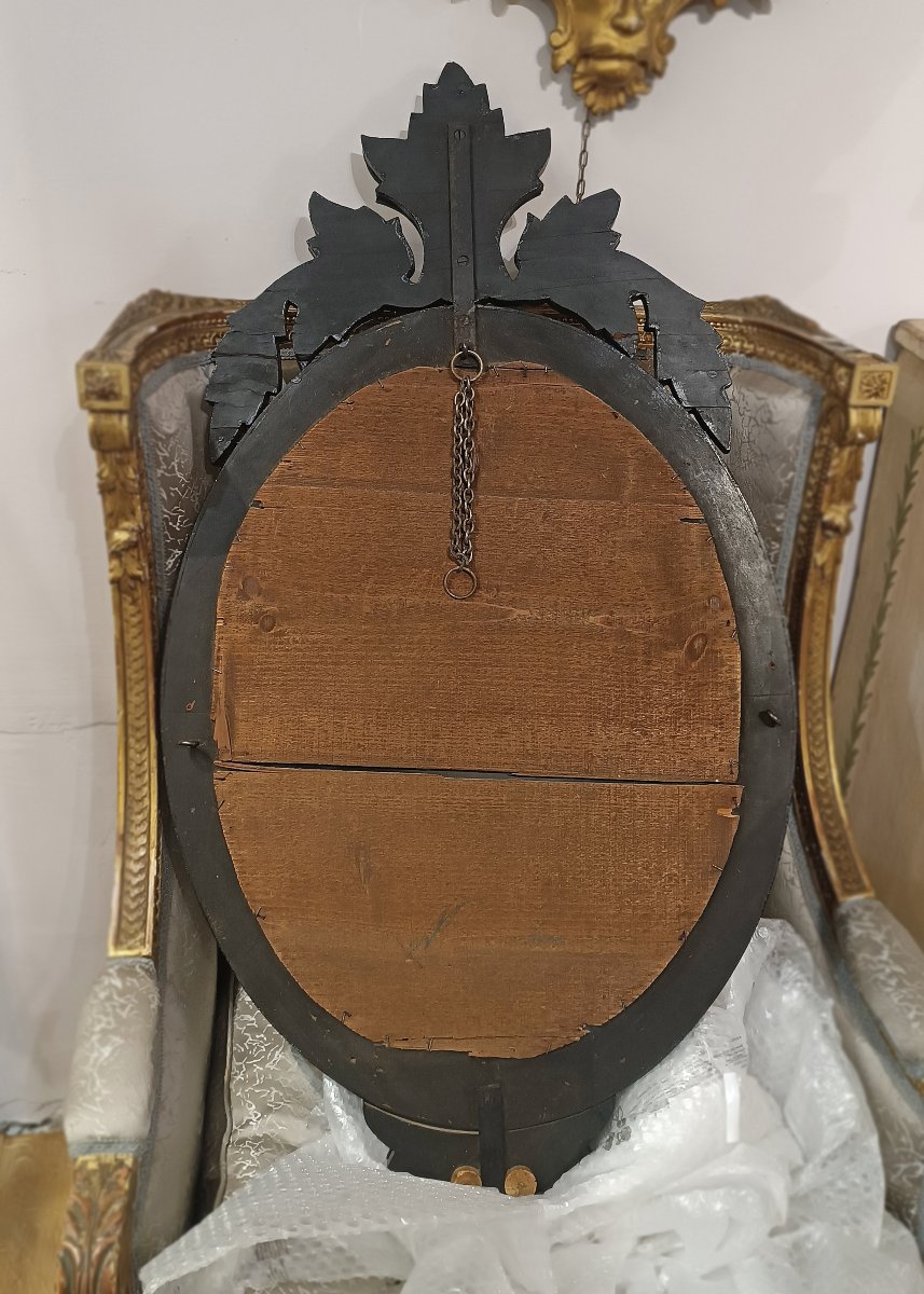Mid-19th Century Beveled Crystal Mirror-photo-6
