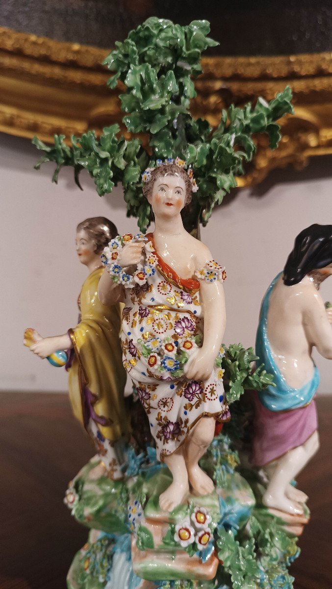 Second Half Of The 18th Century Ginori Sculpture “four Seasons” -photo-2