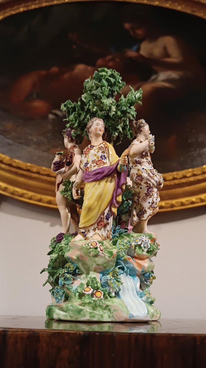 Second Half Of The 18th Century Ginori Sculpture “four Seasons” -photo-4