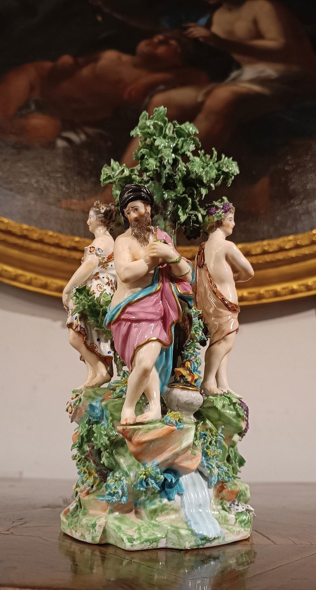 Second Half Of The 18th Century Ginori Sculpture “four Seasons” -photo-2