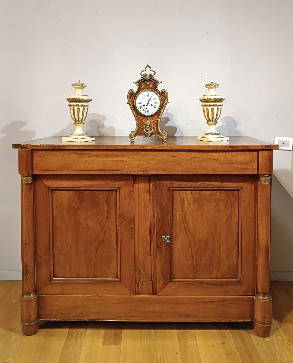 Early 19th Century Empire Blond Walnut Sideboard-photo-6