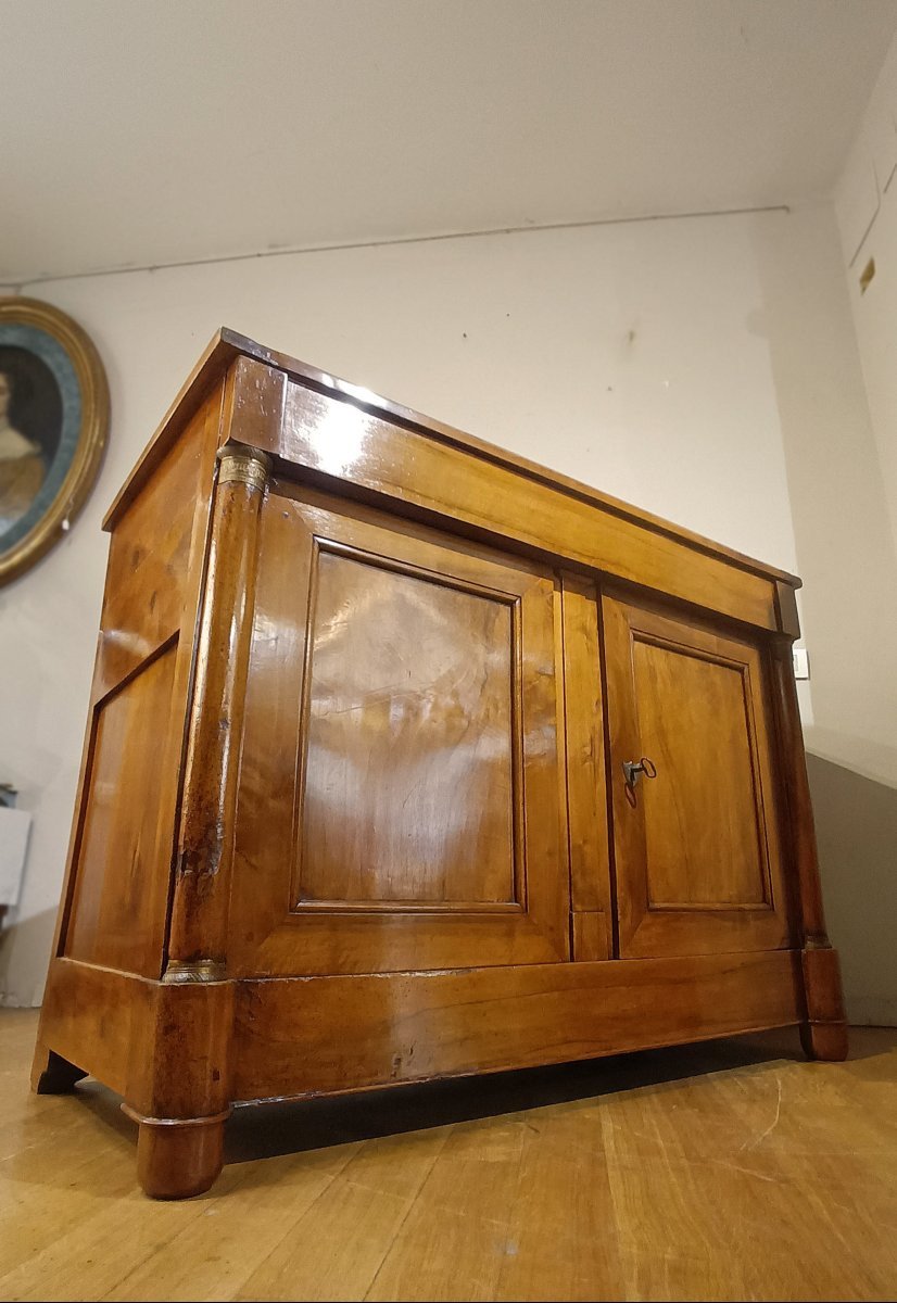 Early 19th Century Empire Blond Walnut Sideboard-photo-7