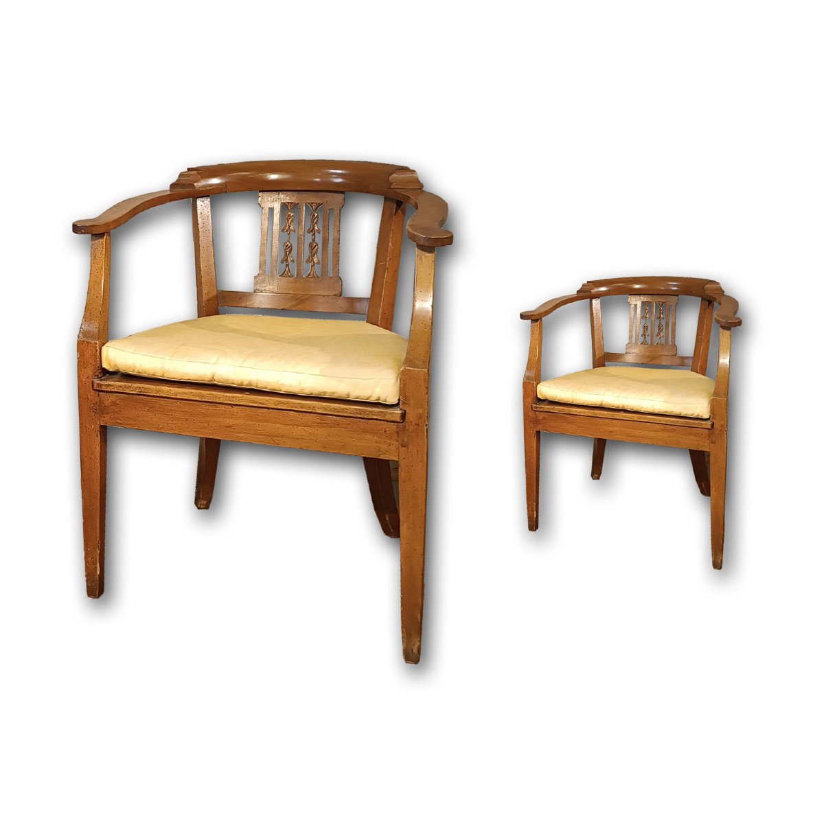 End Of The 18th Century Tuscan Tub Armchairs
