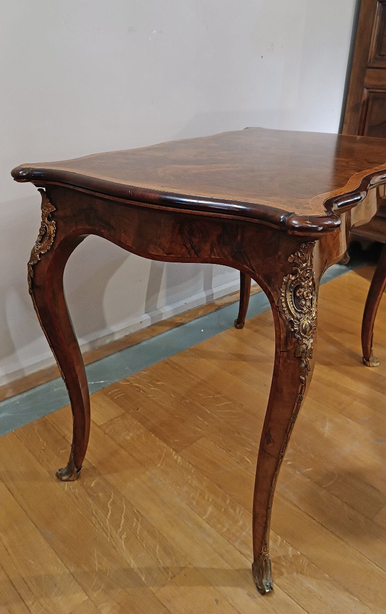 TABLE À JEU EN NOYER DU DÉBUT DU 19ème SIÈCLE-photo-2