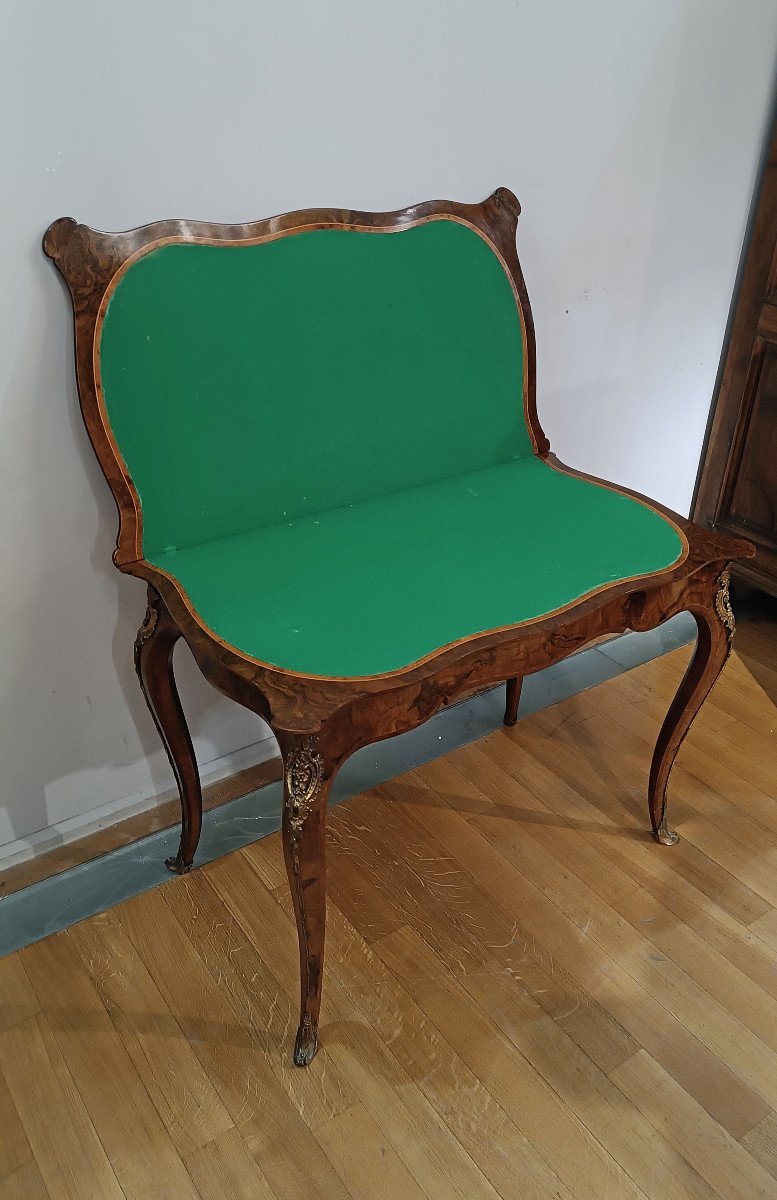TABLE À JEU EN NOYER DU DÉBUT DU 19ème SIÈCLE-photo-6