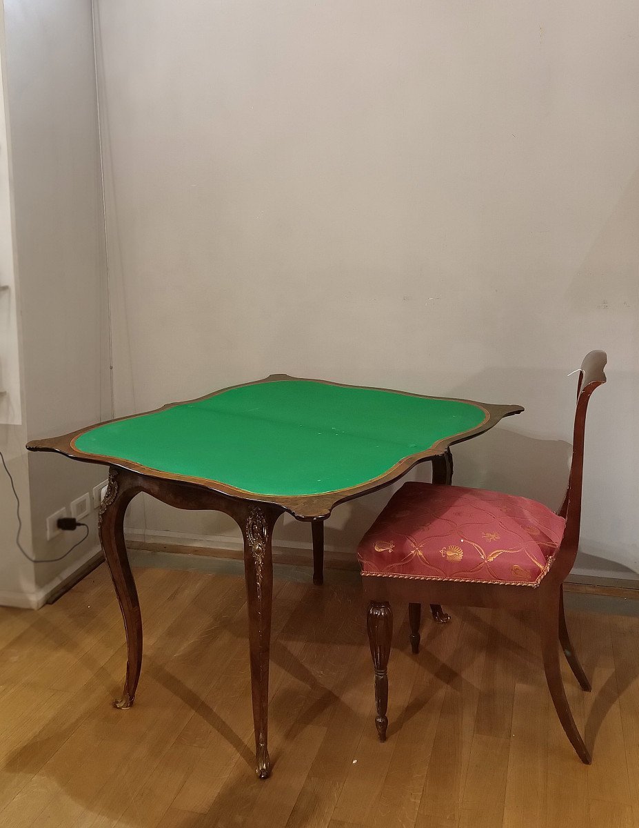 TABLE À JEU EN NOYER DU DÉBUT DU 19ème SIÈCLE-photo-7