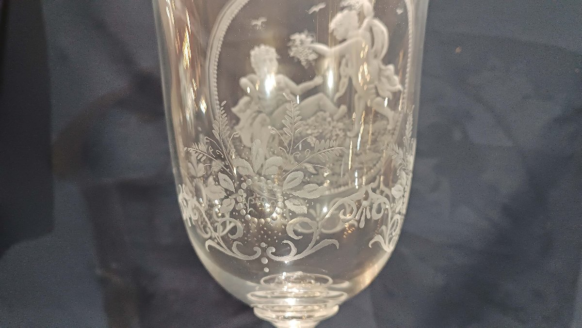 VASE EN VERRE DE MURANO GRAVÉ FIN 18ème-DÉBUT 19ème SIÈCLE-photo-4