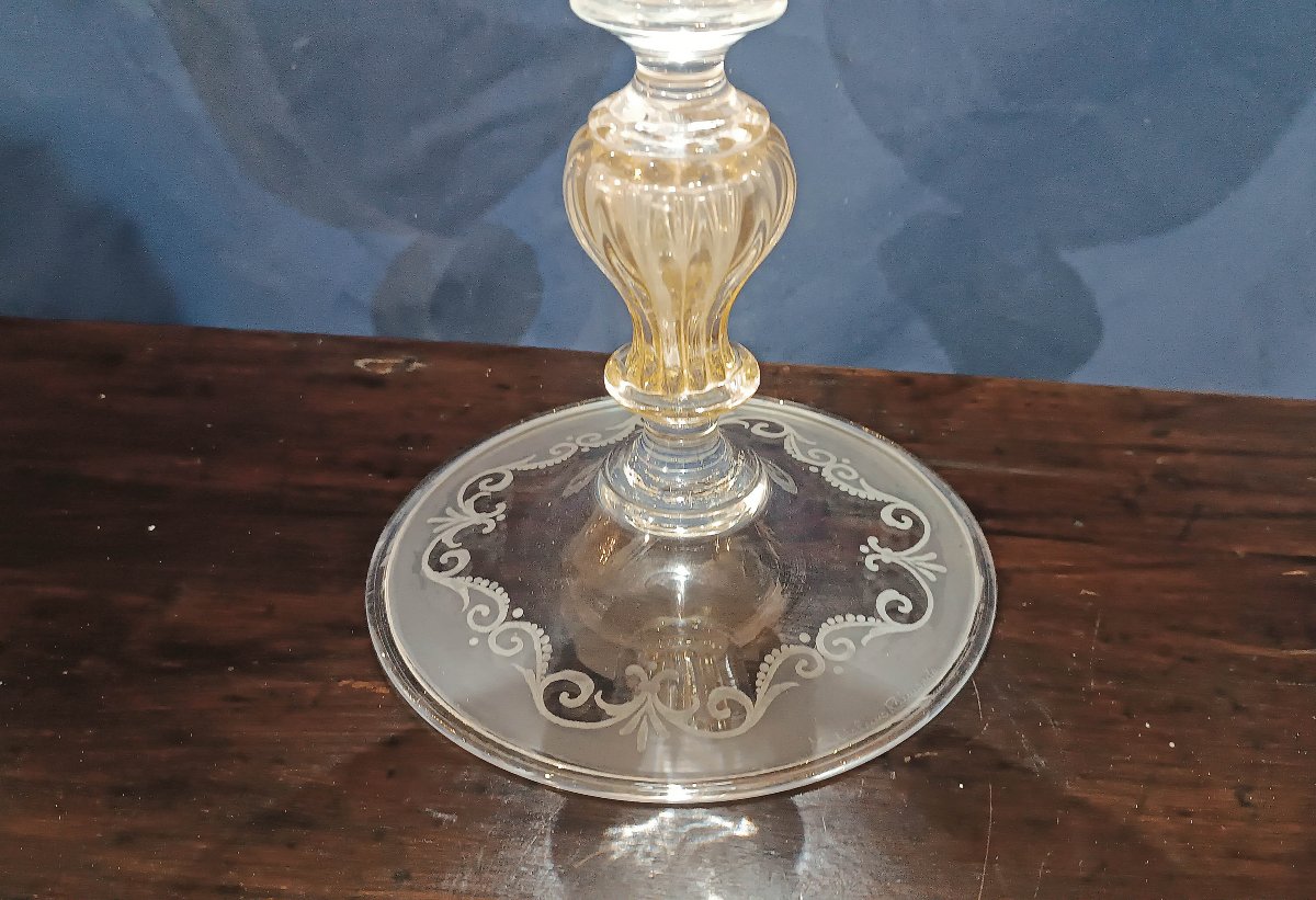 VASE EN VERRE DE MURANO GRAVÉ FIN 18ème-DÉBUT 19ème SIÈCLE-photo-4