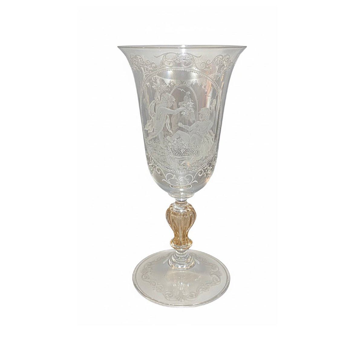 VASE EN VERRE DE MURANO GRAVÉ FIN 18ème-DÉBUT 19ème SIÈCLE