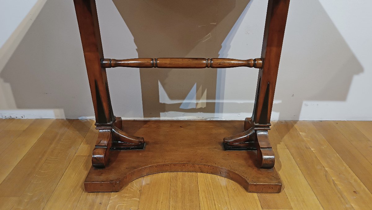 First Half Of The 19th Century Cherry Wood Coffee Table With Sliding Top-photo-6