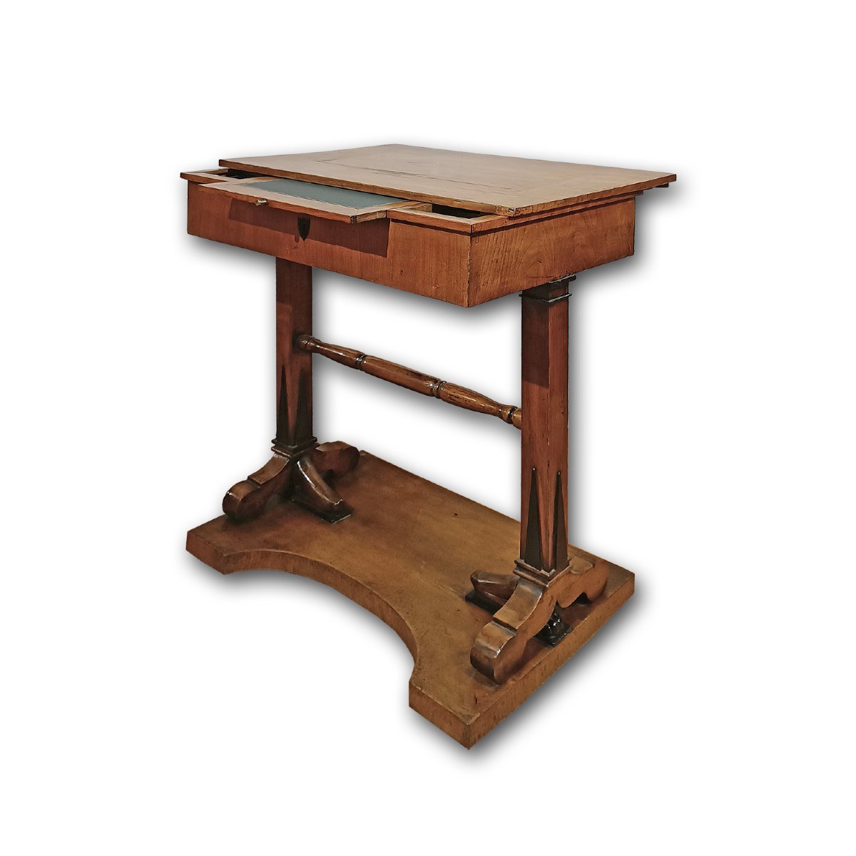First Half Of The 19th Century Cherry Wood Coffee Table With Sliding Top