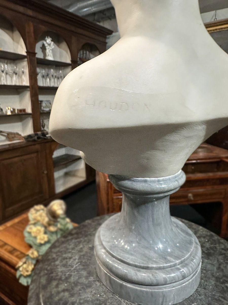 Early 19th Century Marble Bust Of A Young Woman-photo-4