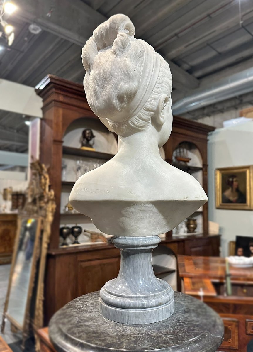 Early 19th Century Marble Bust Of A Young Woman-photo-6