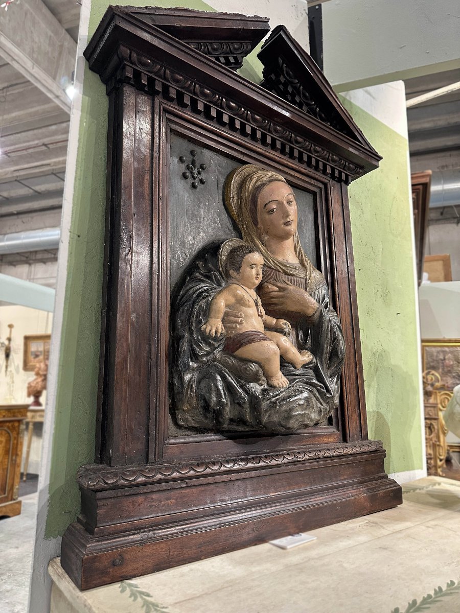 Mid 16th Century Tabernacle With Madonna And Child-photo-2