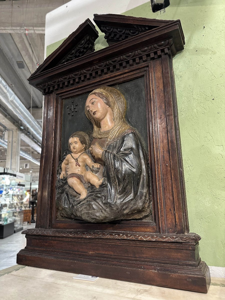 Mid 16th Century Tabernacle With Madonna And Child-photo-3