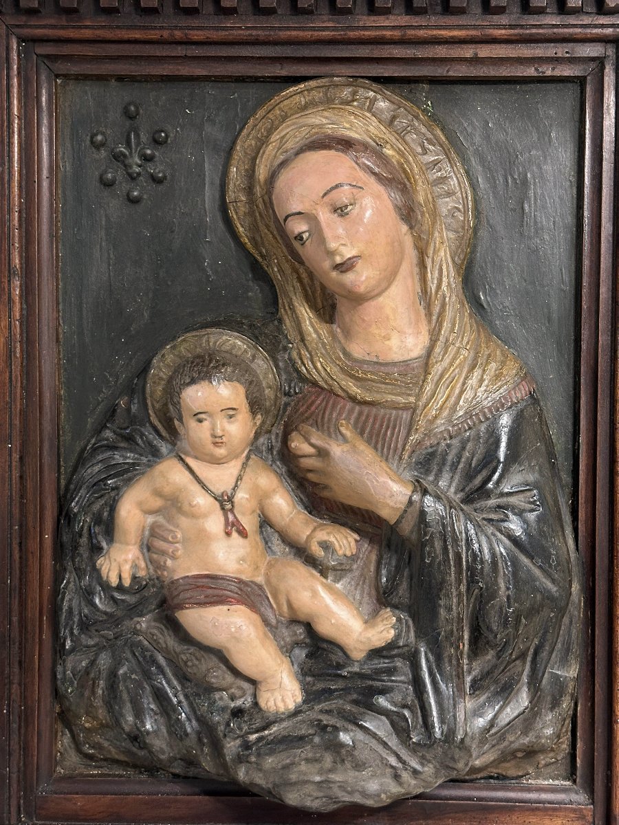 Mid 16th Century Tabernacle With Madonna And Child-photo-1