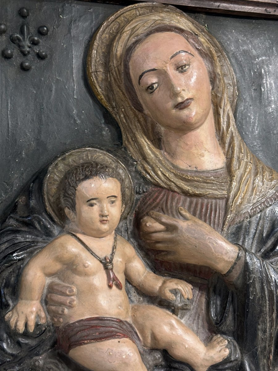 Mid 16th Century Tabernacle With Madonna And Child-photo-2