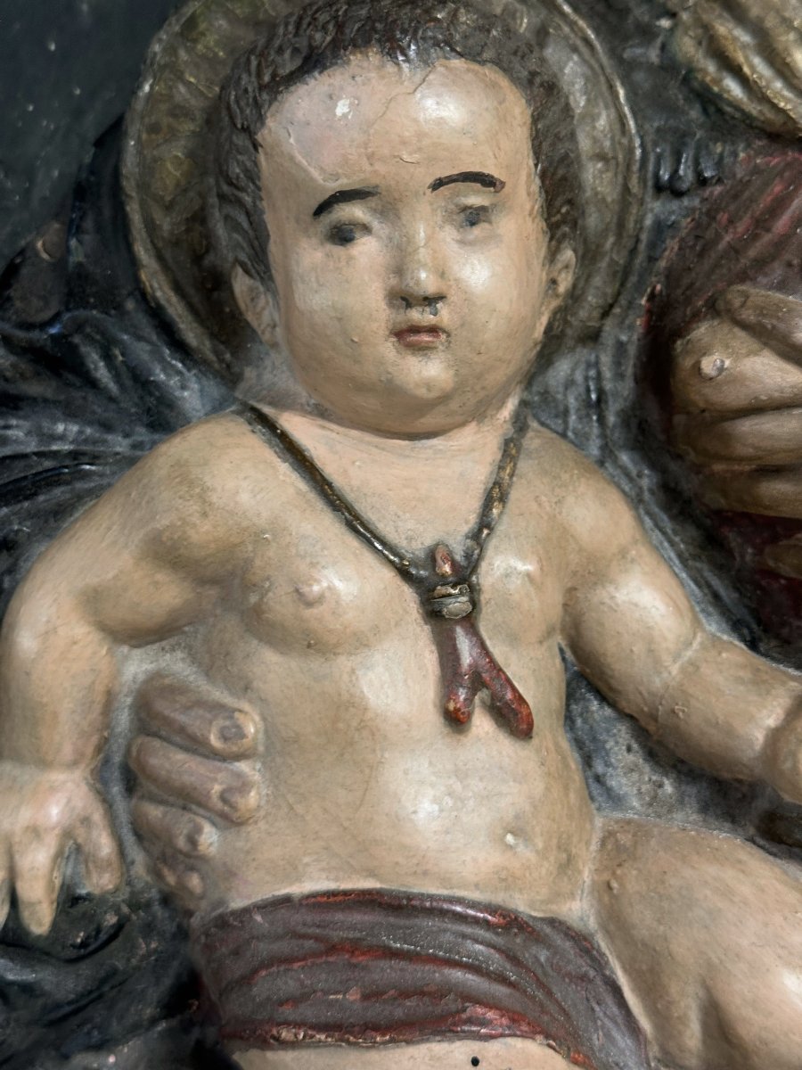 Mid 16th Century Tabernacle With Madonna And Child-photo-3