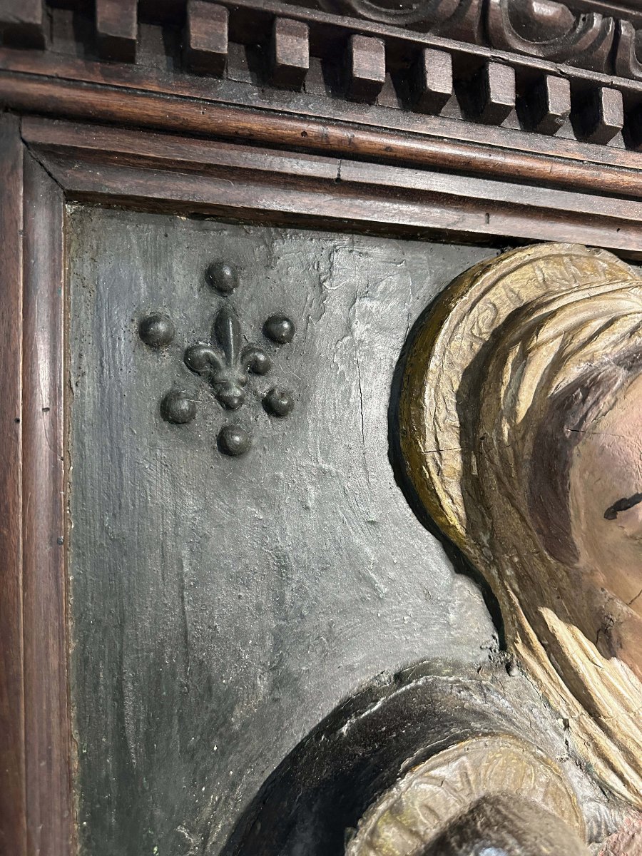 Mid 16th Century Tabernacle With Madonna And Child-photo-5