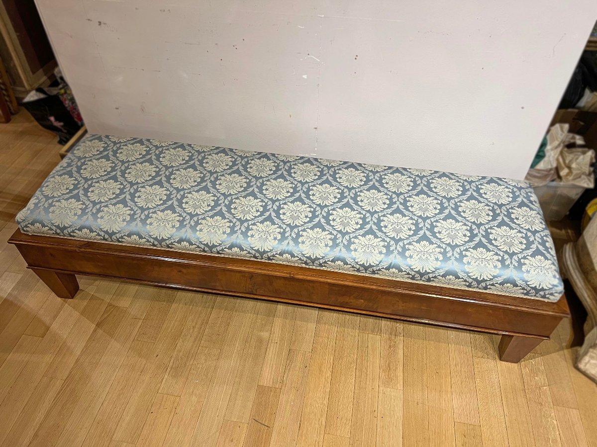 Late 18th Century Large Directoire-period Bench-photo-1