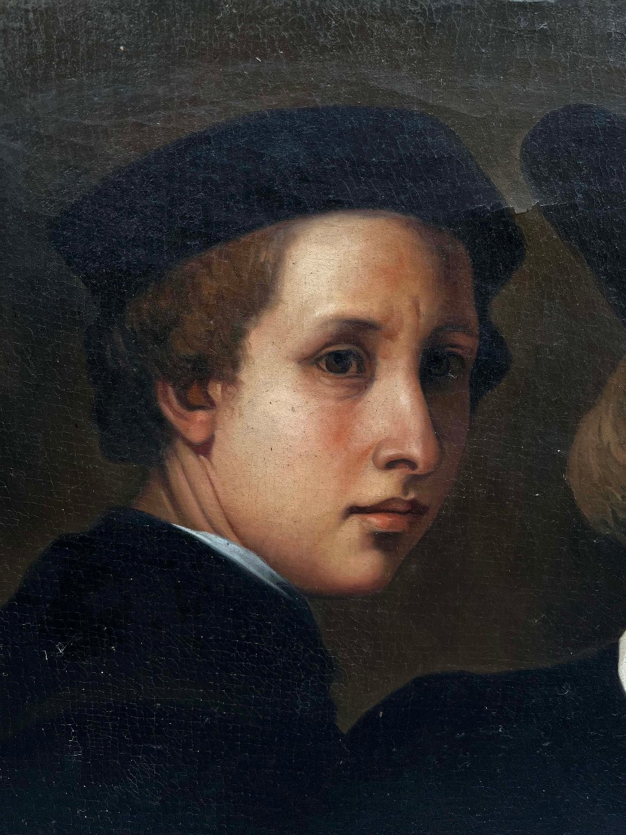Late 18th Century Portrait Of Two Friends-photo-2